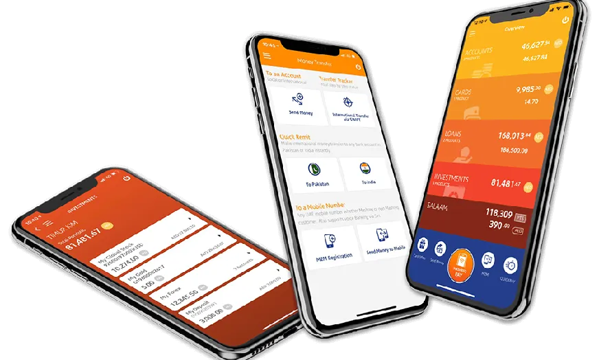 Mobile banking app Turkey user interface
